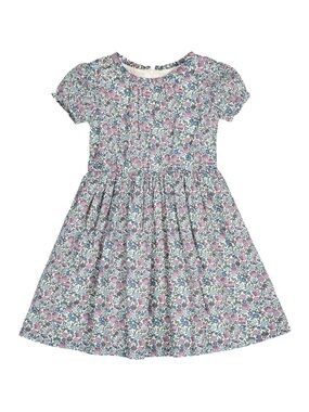 Hope & Henry Girls' Organic Ruffle Edge Puff Sleeve Dress Size 12